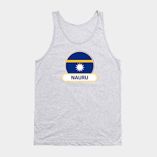 Nauru Country Badge - Nauru Flag Tank Top